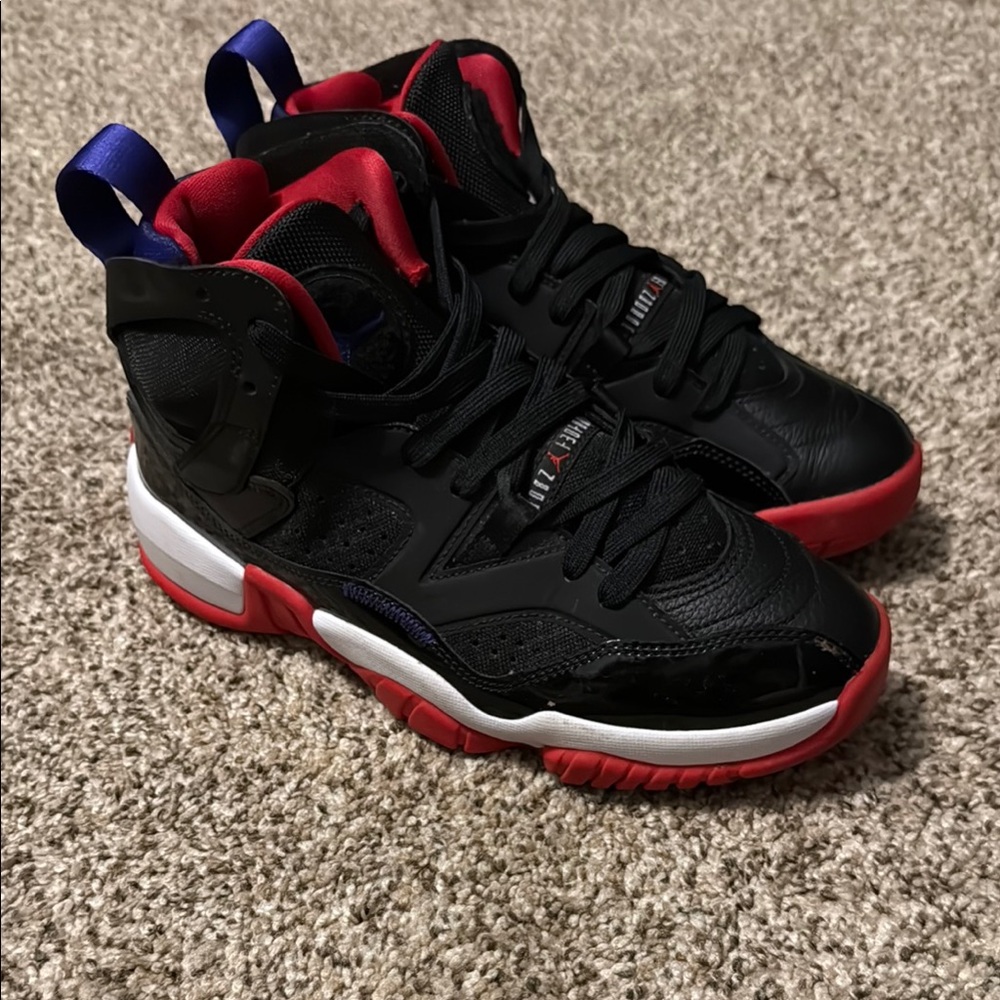 Air Jordan Black and Red High-Top Sneakers